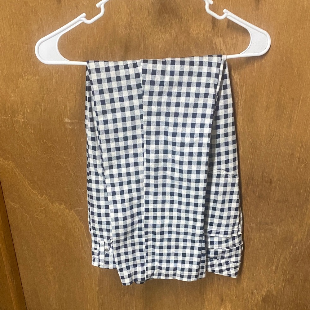 3/$15. Charter Club Blue and White Checkered Straight Leg Jeans